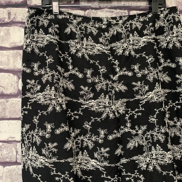 Talbots Black & White Crop Pants Size 14P - Picture 2 of 9